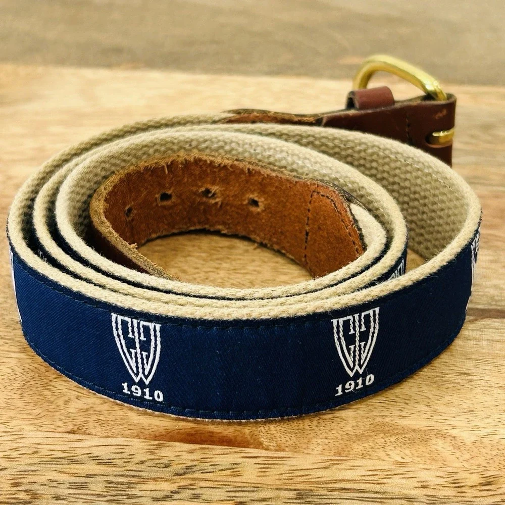 Leather Man LTD Men's Westmoreland Country Club 1910 Ribbon Belt Size 40 Golf